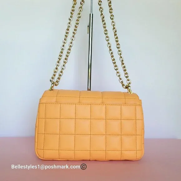 MICHAEL KORS Soho Quilted Smooth Leather Shoulder Bag- Cantaloupe color ⭐